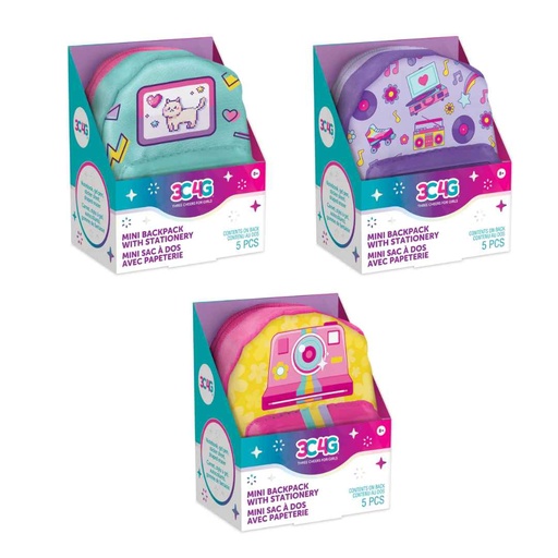 [173881-BB] Retro Gamer Mini Backpack with Stationery Assorted