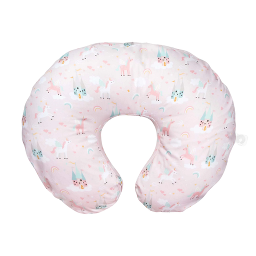 [173916-BB] Boppy Pillow with Slipcover Pink Unicorns and Castles