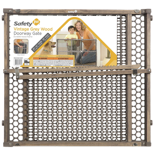 [174057-BB] Safety 1st Vintage Grey Wood Doorway Gate