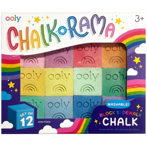 [174148-BB] Chalk-O-Rama Block Sidewalk Chalk 12pc