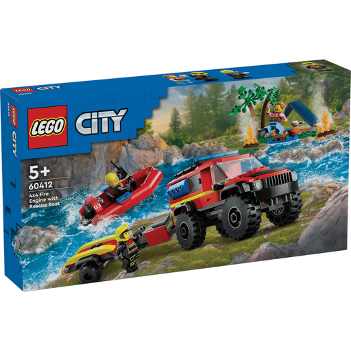 [174286-BB] Lego City 4x4 Fire Truck with Rescue Boat