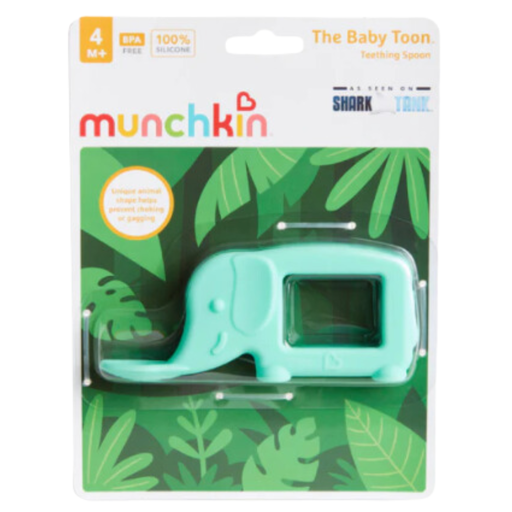 [174508-BB] Munchkin The Baby Toon Teething Spoon Teal Elephant 1pk