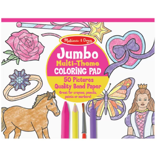 [174576-BB] Melissa & Doug Jumbo Coloring Pad Pink