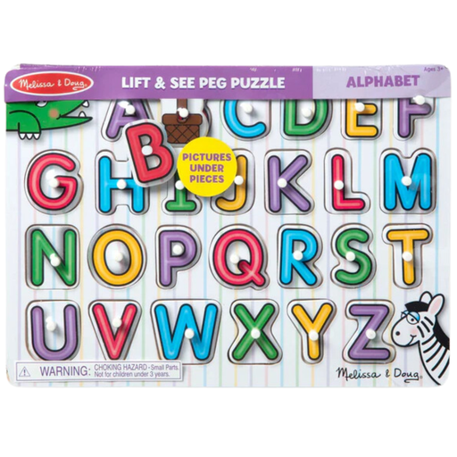 [174593-BB] Melissa & Doug See-Inside Alphabet Peg Puzzle