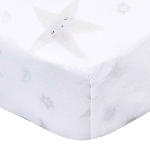 [174974-BB] Gerber Knit Crib Sheet Celestial Stars