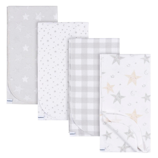 [174977-BB] Gerber Flannel Blankets Celestial 4pk