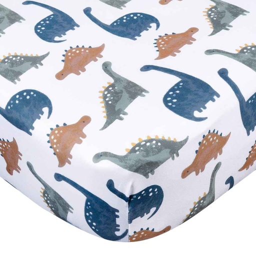 [174981-BB] Gerber Knit Crib Sheet Dino Time Dinos
