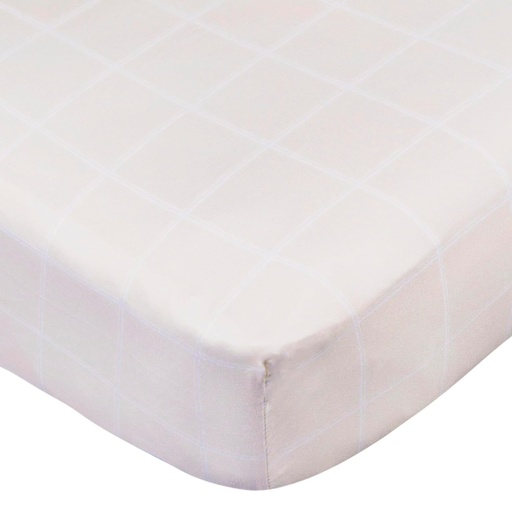 [174988-BB] Gerber Knit Crib Sheet Retro Floral Squares