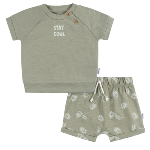 [175059-BB] Gerber Shirt & Shorts Set Palms 3-6M