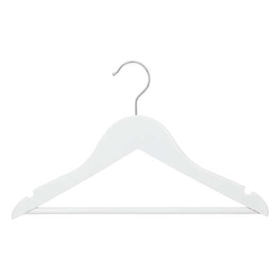 [175291-BB] Wood Hangers White Set of 4