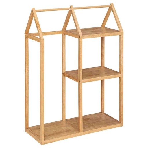 [175292-BB] House Clothes Rack and Shelf Natural