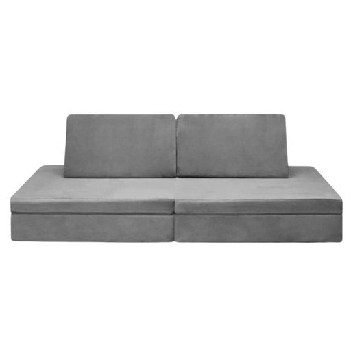 [175360-BB] Cozee 4-Piece Lounger and Play Set Sofa Grey