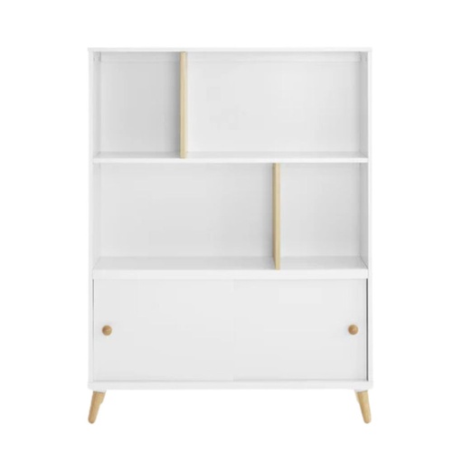 [175363-BB] Essex Bookcase White Natural