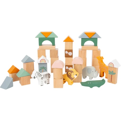 [175435-BB] Safari Building Blocks Playset 50 Piece