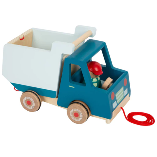 [175441-BB] Wooden Pull-Along Dump Truck