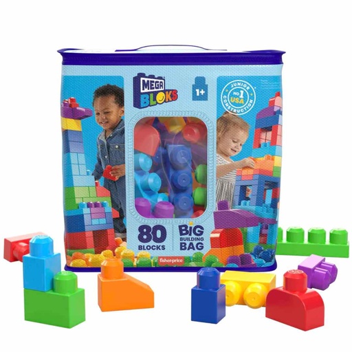 [175790-BB] Mega Bloks First Builders Big Building Bag Blue