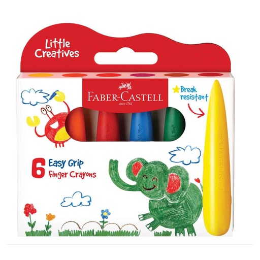 [175890-BB] Little Creatives Easy Grip Crayons 6pk