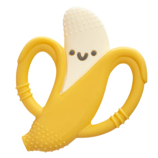 [176009-BB] Chew Crew Silicone Handle Teether Beckett Banana