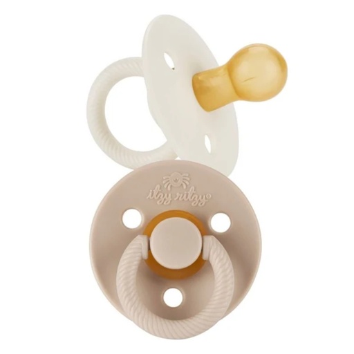 [176013-BB] Itzy Natural Rubber Pacifier Coconut & Toast 2pk