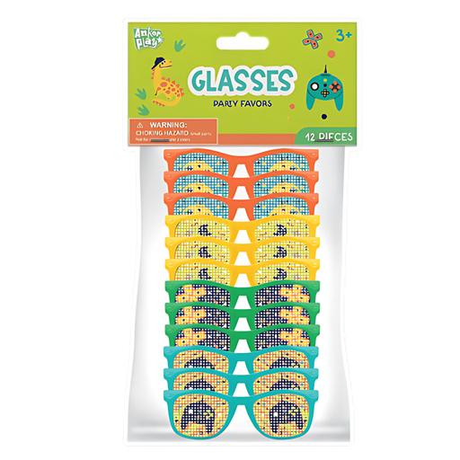 [176245-BB] Dino Gamer Glasses 12pk