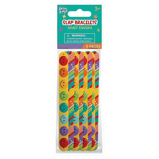 [176257-BB] Rainbow Party Slap Bracelets 12pk