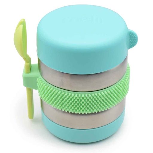 [176371-BB] Melii Fidget Thermos Blue & Mint 10oz