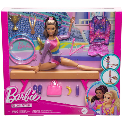 [176802-BB] Barbie Gymnastics Playset Brunette