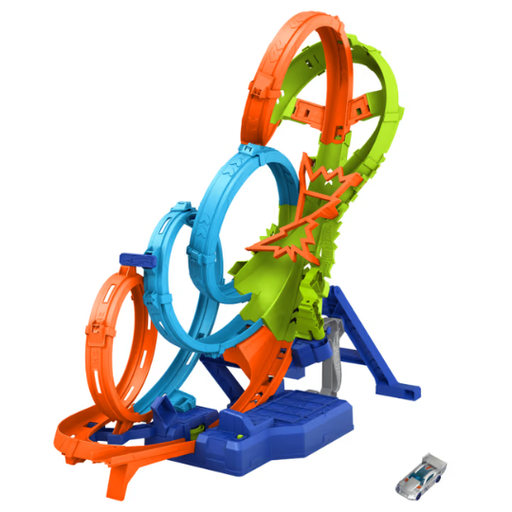[176829-BB] Hot Wheels 4-Loop Crashout Track Set