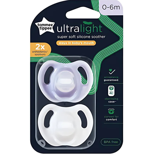 [177138-BB] Tommee Tippee Ultra Light Soother Assorted 0-6M