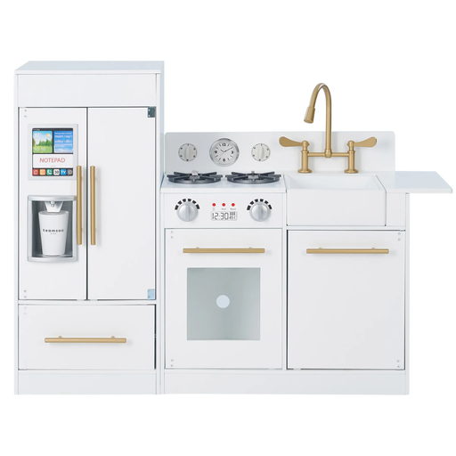 [177146-BB] Little Chef Charlotte Modern Play Kitchen White and Gold