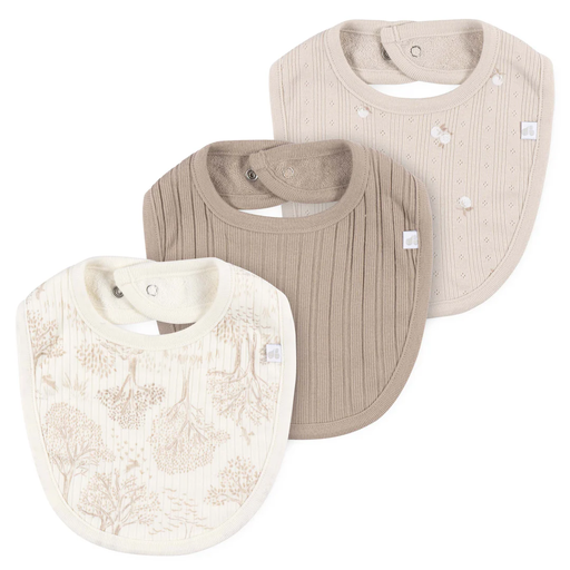 [177442-BB] Just Born Bibs Tan 3pk