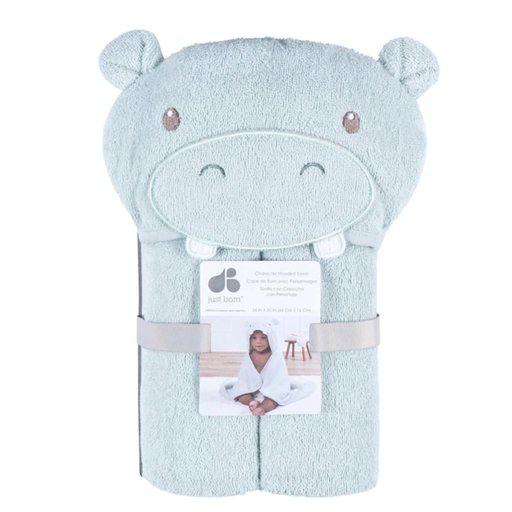 [177470-BB] Just Born Character Towel Blue Hippo