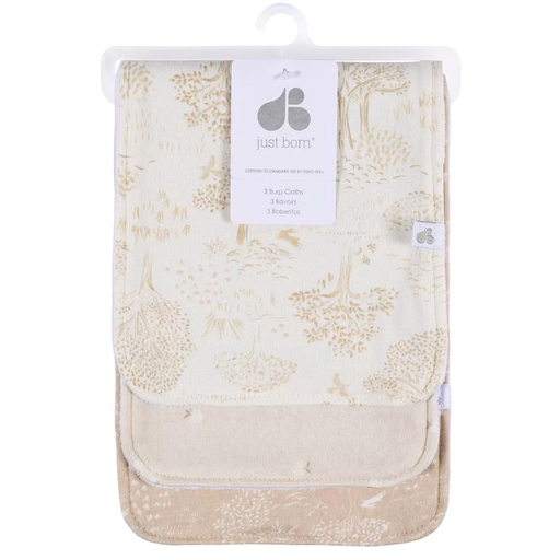 [177475-BB] Just Born Burpcloths Tan 3pk