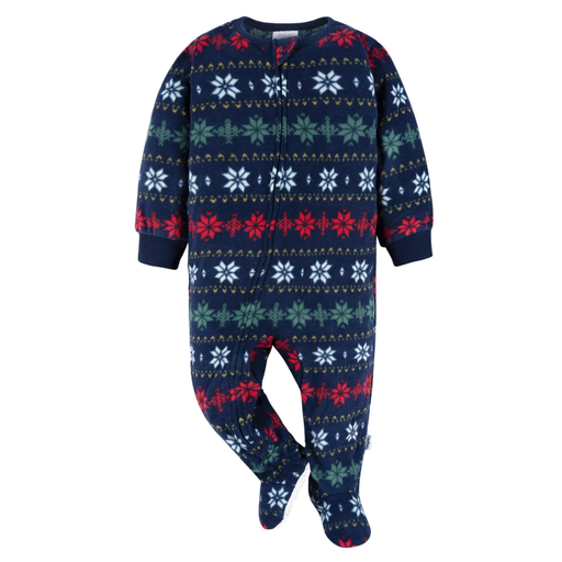 [177482-BB] Gerber Christmas Fleece Sleeper 12-24M