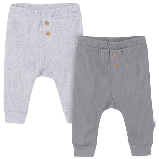 [177486-BB] Gerber Pants Grey Moon 0-3M 2pk