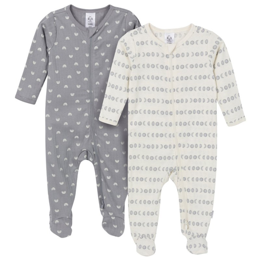 [177503-BB] Gerber Sleeper Grey Moons 6-9M 2pk