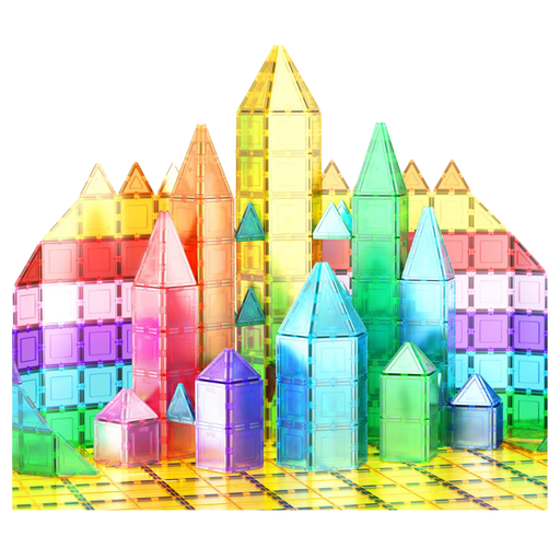 [177544-BB] PicassoTiles Magnetic Building Block Set 61pc