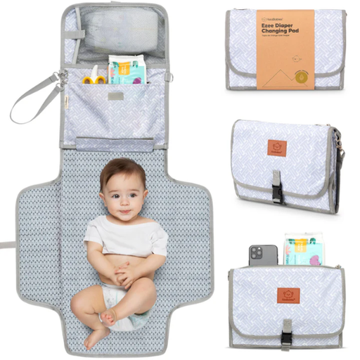 [177577-BB] KeaBabies EZEE Diaper Changing Mat Gray Mod