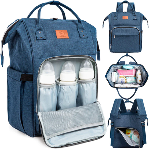 [177580-BB] KeaBabies Original Diaper Bag Navy Blue