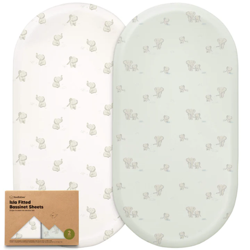 [177587-BB] KeaBabies Isla Fitted Bassinet Sheets Meadow 2pk