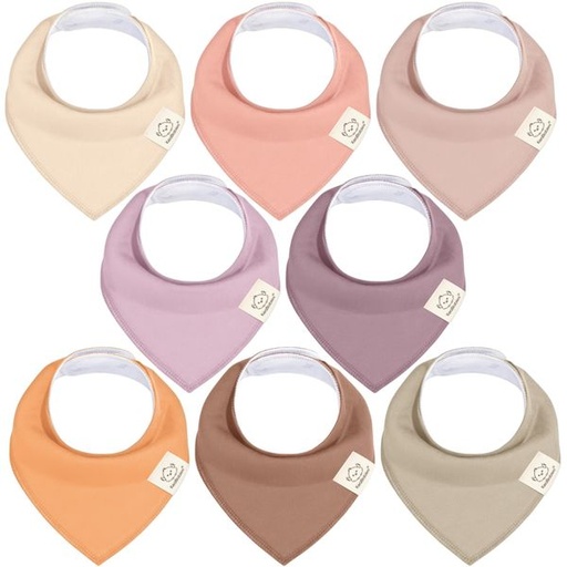 [177592-BB] KeaBabies Organic Bandana Bibs Mauve 8pk