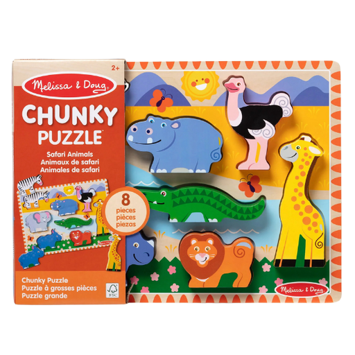 [177615-BB] Melissa & Doug Chunky Puzzle Safari