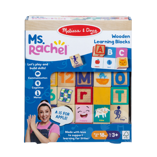 [177618-BB] Melissa & Doug Ms. Rachel Blocks + Activity Cards