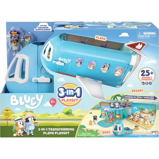 [178128-BB] Bluey 3-in-1 Ariplane Playset