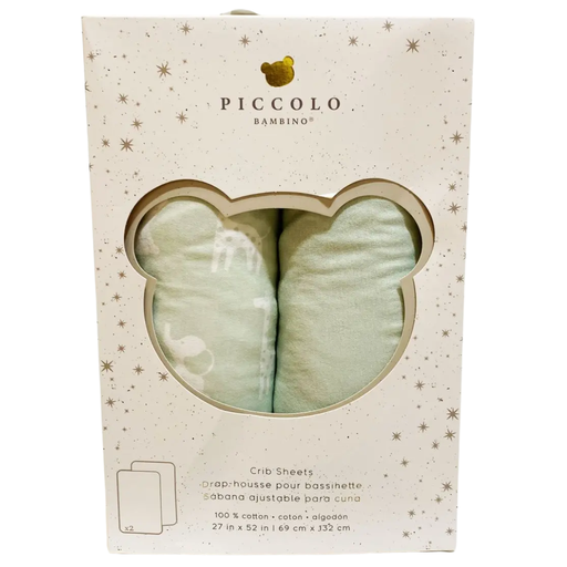 [178412-BB] Jersey Crib Sheets 2pk Green