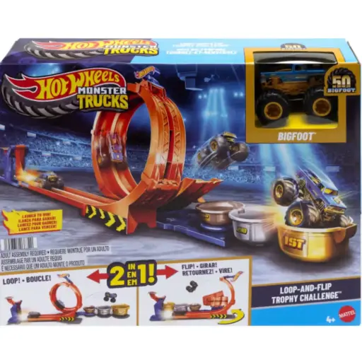 [178479-BB] Hot Wheels Monster Trucks Loop-and-Flip Trophy Challenge