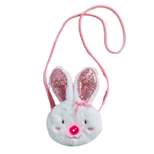 [178764-BB] Light Up Bunny Purse White