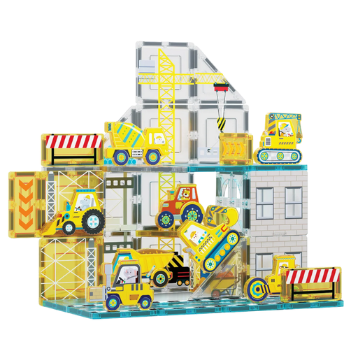 [178849-BB] PicassoTiles Construction Adventure Magnet Tile Set