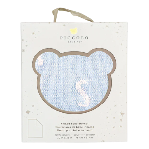 [179094-BB] Feather Chenille Blanket Blue