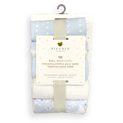 [179096-BB] Washcloth Giftset Blue 10pk